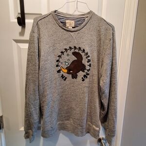 Original weatherproof vintage sz med grey sweatshirt. With platypus
